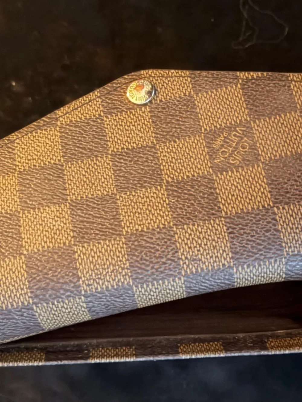LOUIS VUITTON DAMIER EBENE SARAH WALLET
